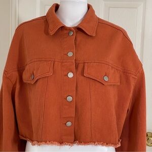 Lunik Cropped Denim Jacket size Large